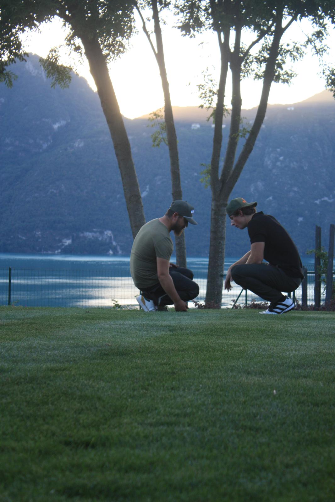 Gazon d'exception entretenu par Turf Management près d'Annecy